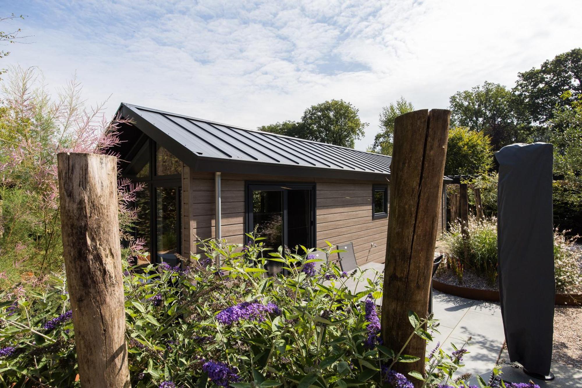 Modern Ingericht Chalet Op Groen Park Op De Veluwe Epe Exterior photo