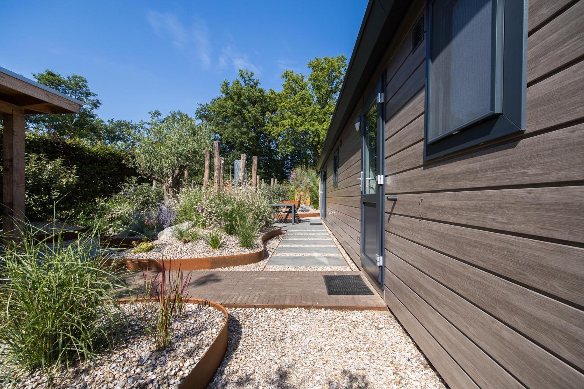 Modern Ingericht Chalet Op Groen Park Op De Veluwe Epe Exterior photo